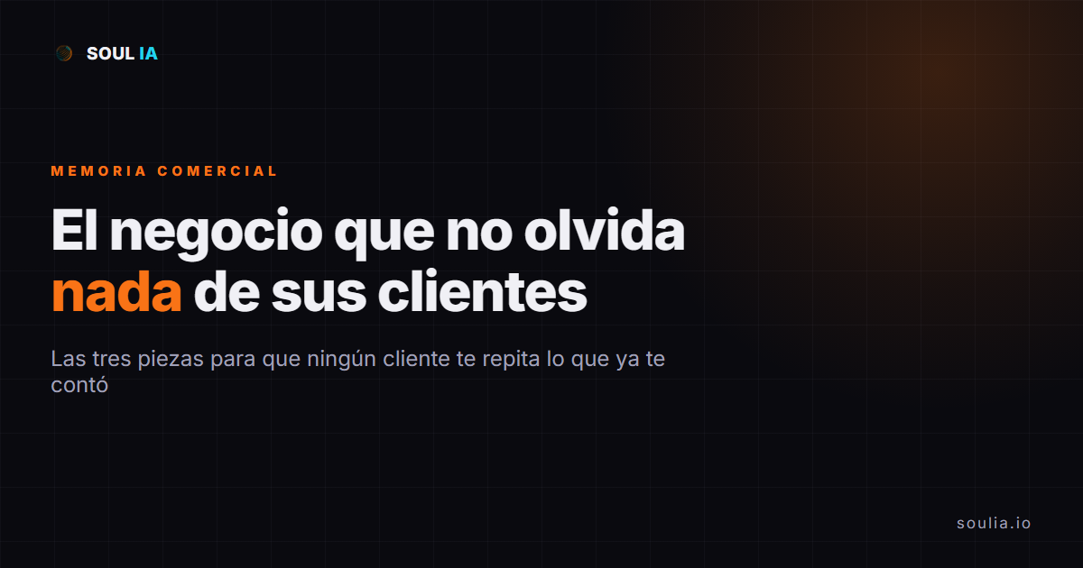Memoria comercial: cómo montar un negocio que no olvida nada de sus clientes